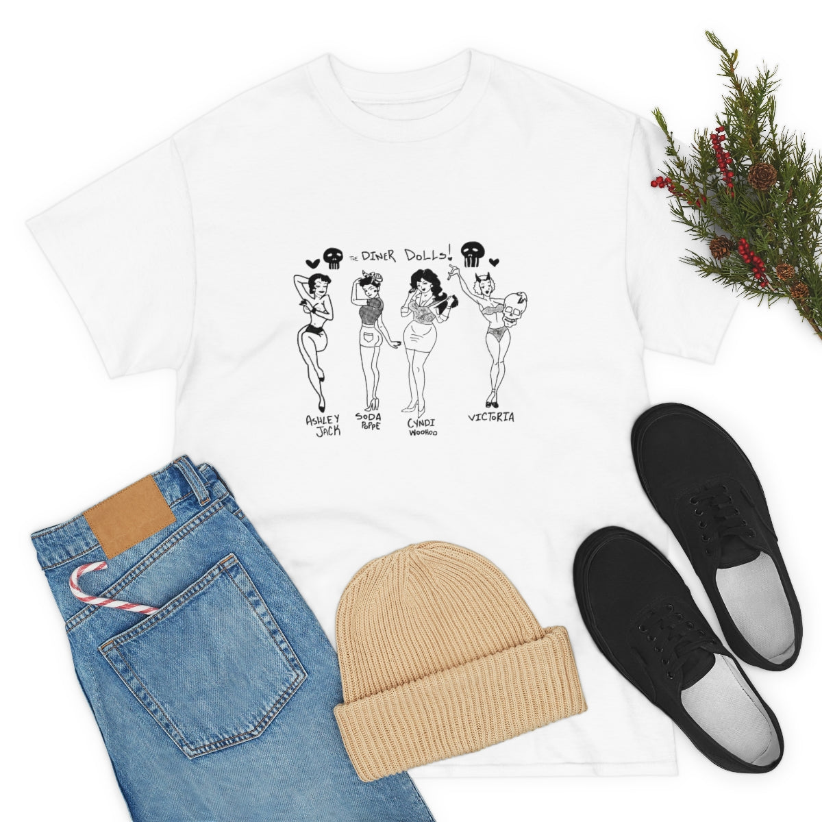 DINER DOLLS FULL GANG TEE