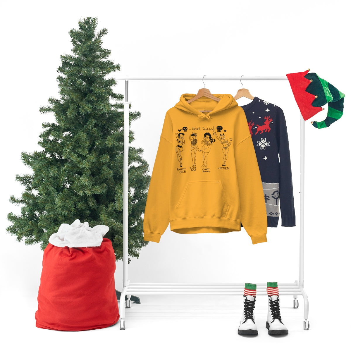 DINER DOLLS WHOLE GANG HOODIE