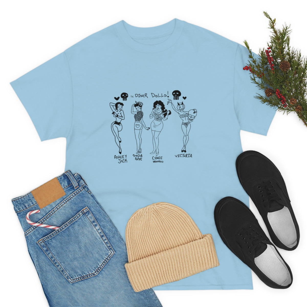 DINER DOLLS FULL GANG TEE