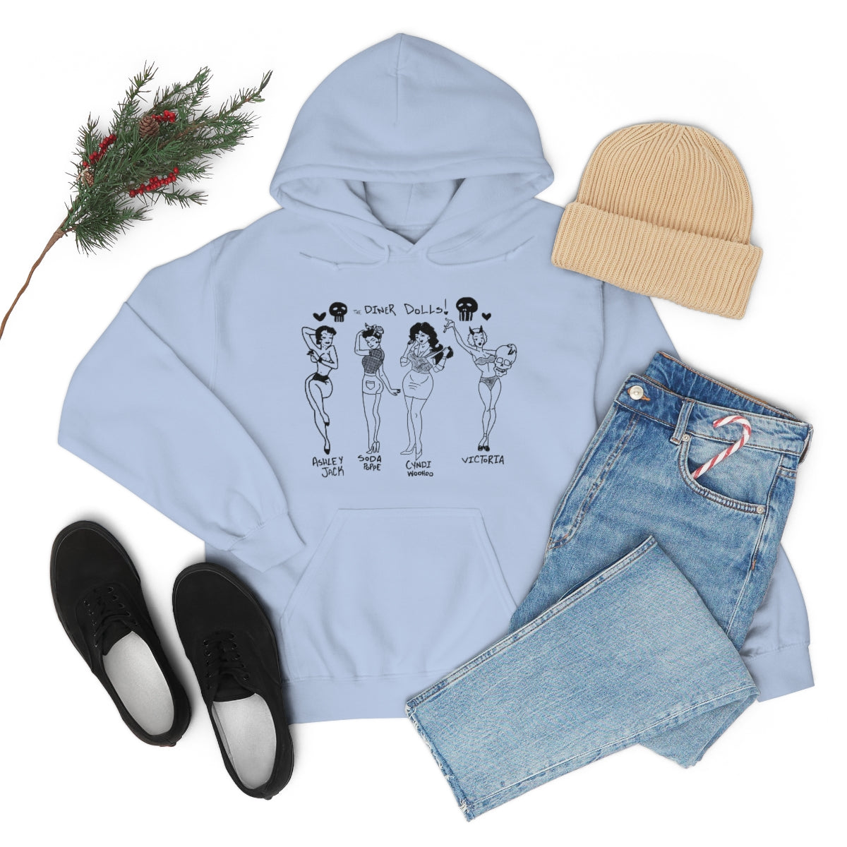 DINER DOLLS WHOLE GANG HOODIE