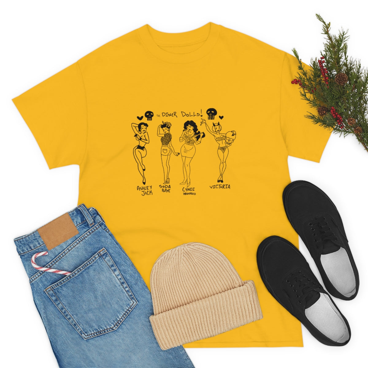DINER DOLLS FULL GANG TEE