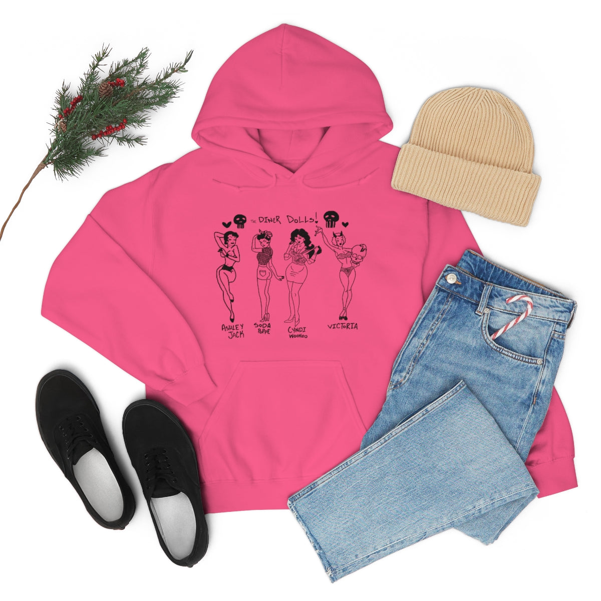 DINER DOLLS WHOLE GANG HOODIE