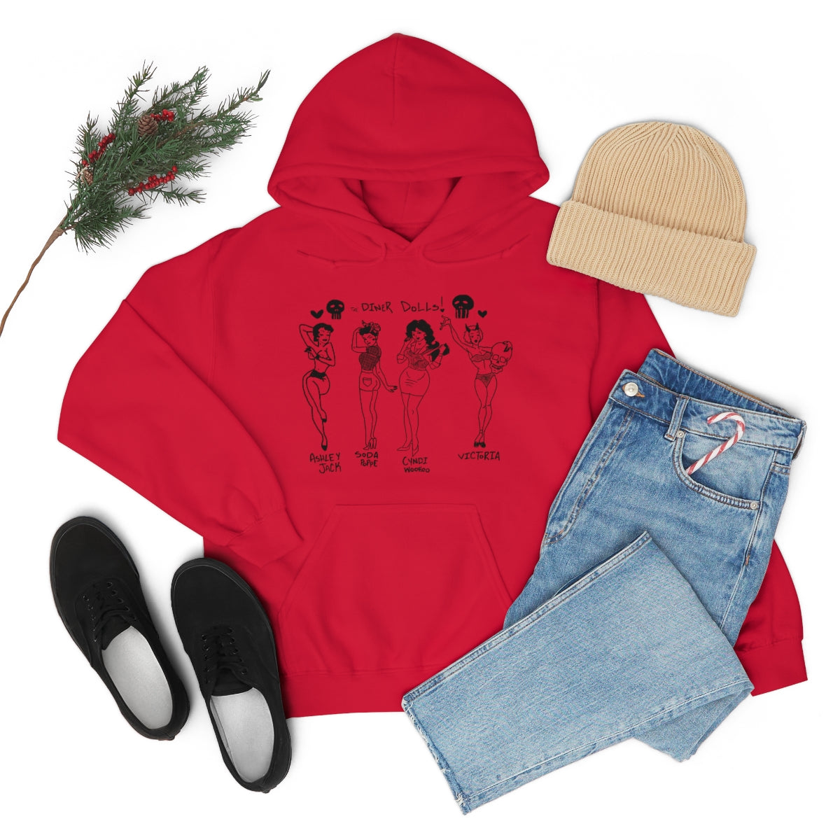 DINER DOLLS WHOLE GANG HOODIE