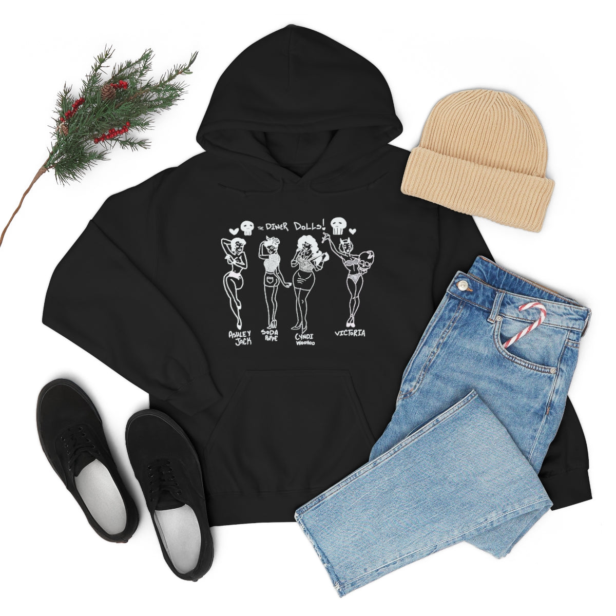 DINER DOLLS WHOLE GANG HOODIE