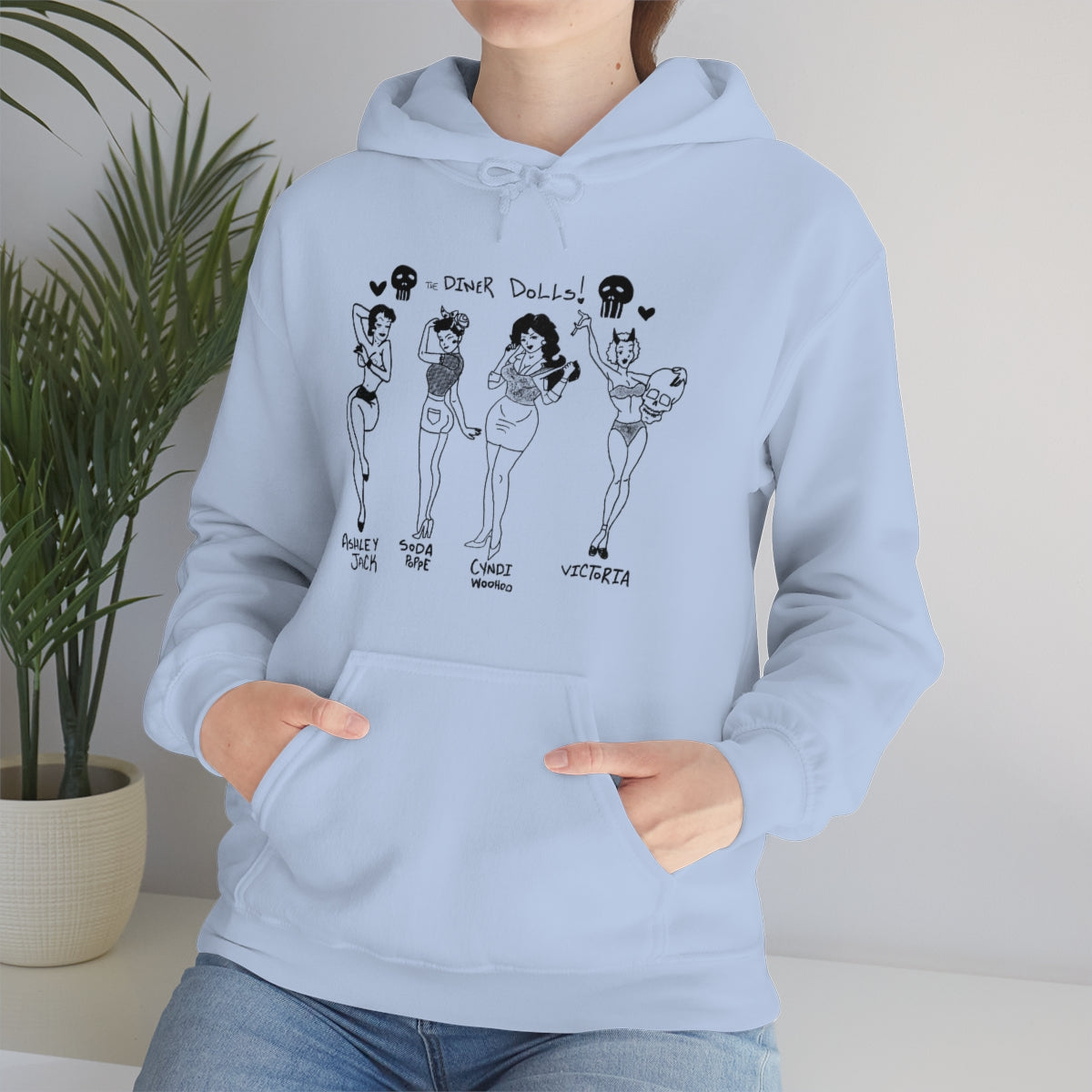 DINER DOLLS WHOLE GANG HOODIE
