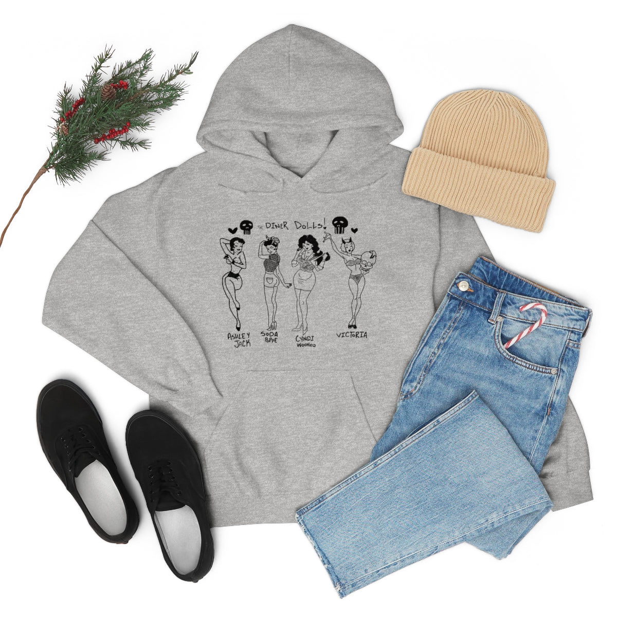 DINER DOLLS WHOLE GANG HOODIE