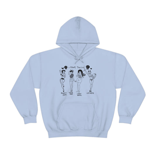 DINER DOLLS WHOLE GANG HOODIE
