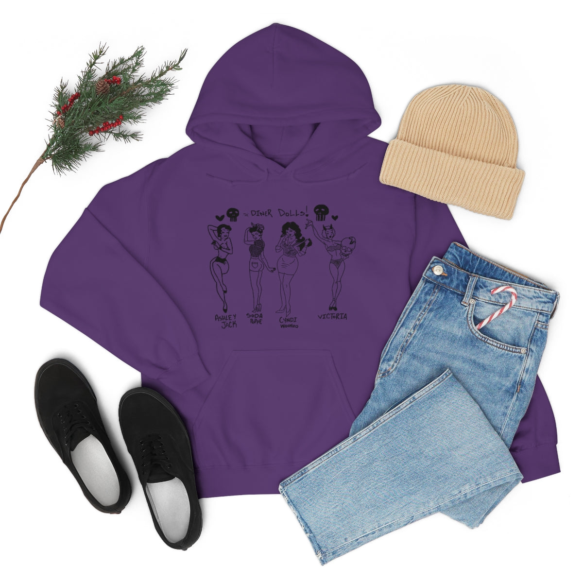 DINER DOLLS WHOLE GANG HOODIE