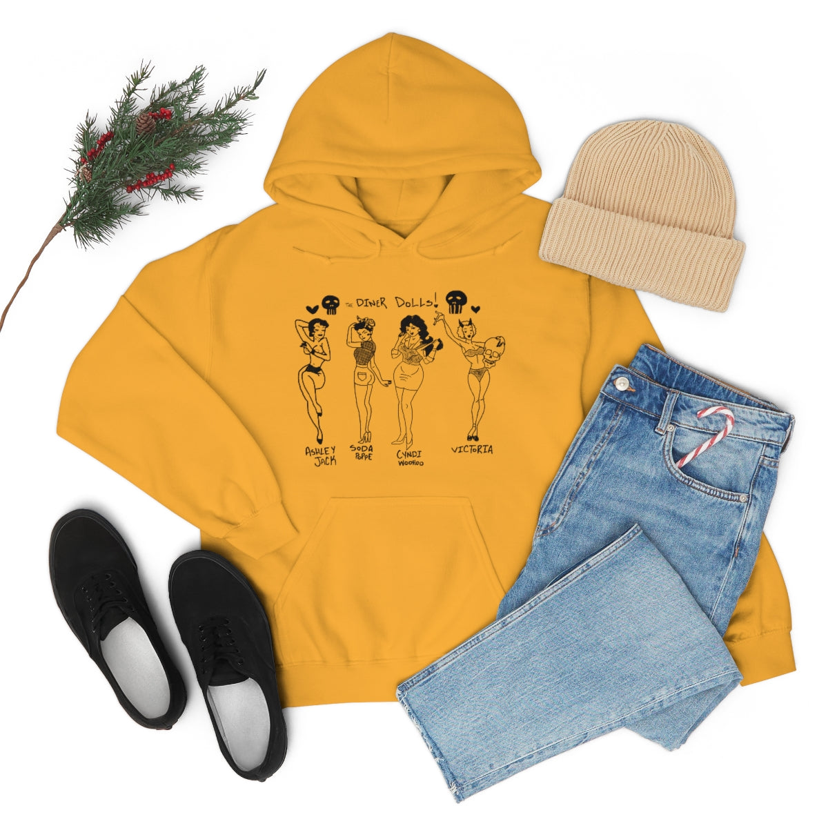 DINER DOLLS WHOLE GANG HOODIE